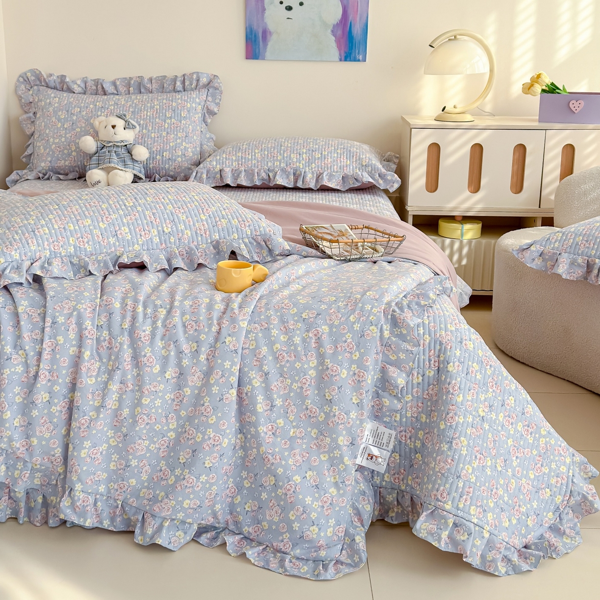 91家纺网 家纺一手货源 找家纺 （总）归属 2026春夏新款古法仿棉床盖夏被四件套夏凉被空调被系列