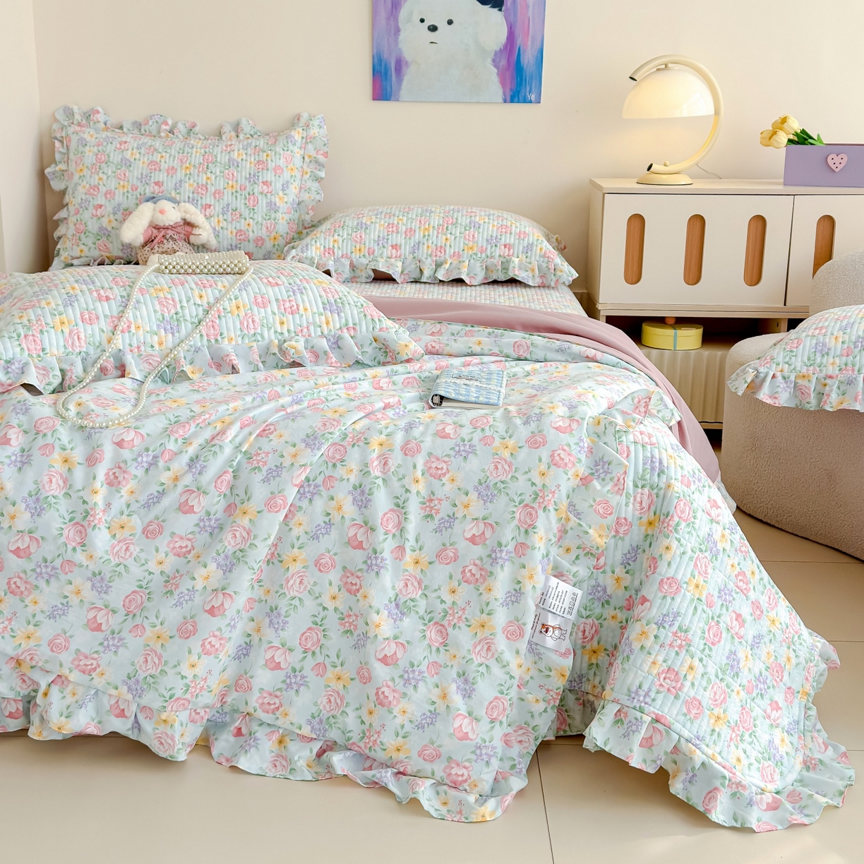 91家纺网 家纺一手货源 找家纺 （总）归属 2026春夏新款古法仿棉床盖夏被四件套夏凉被空调被系列