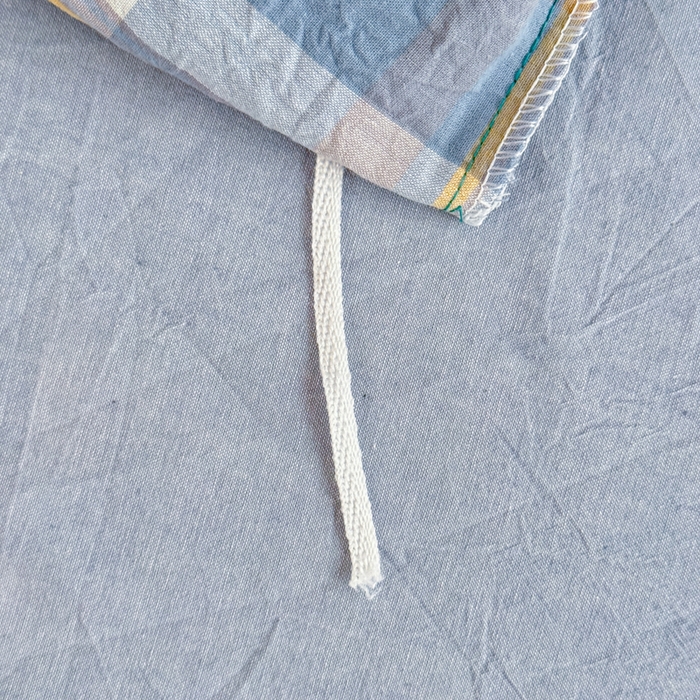 91家纺网 家纺一手货源 找家纺 佑佳家纺 2026新款全棉色织水洗棉四件套 简兮-蓝