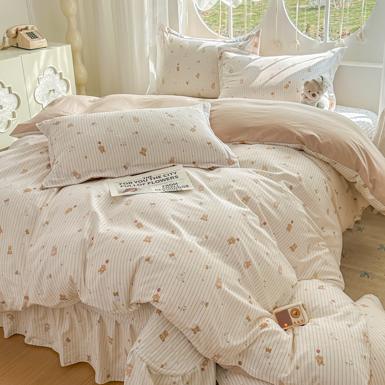 花满路 2026新款床盖四件套 熊熊聚会