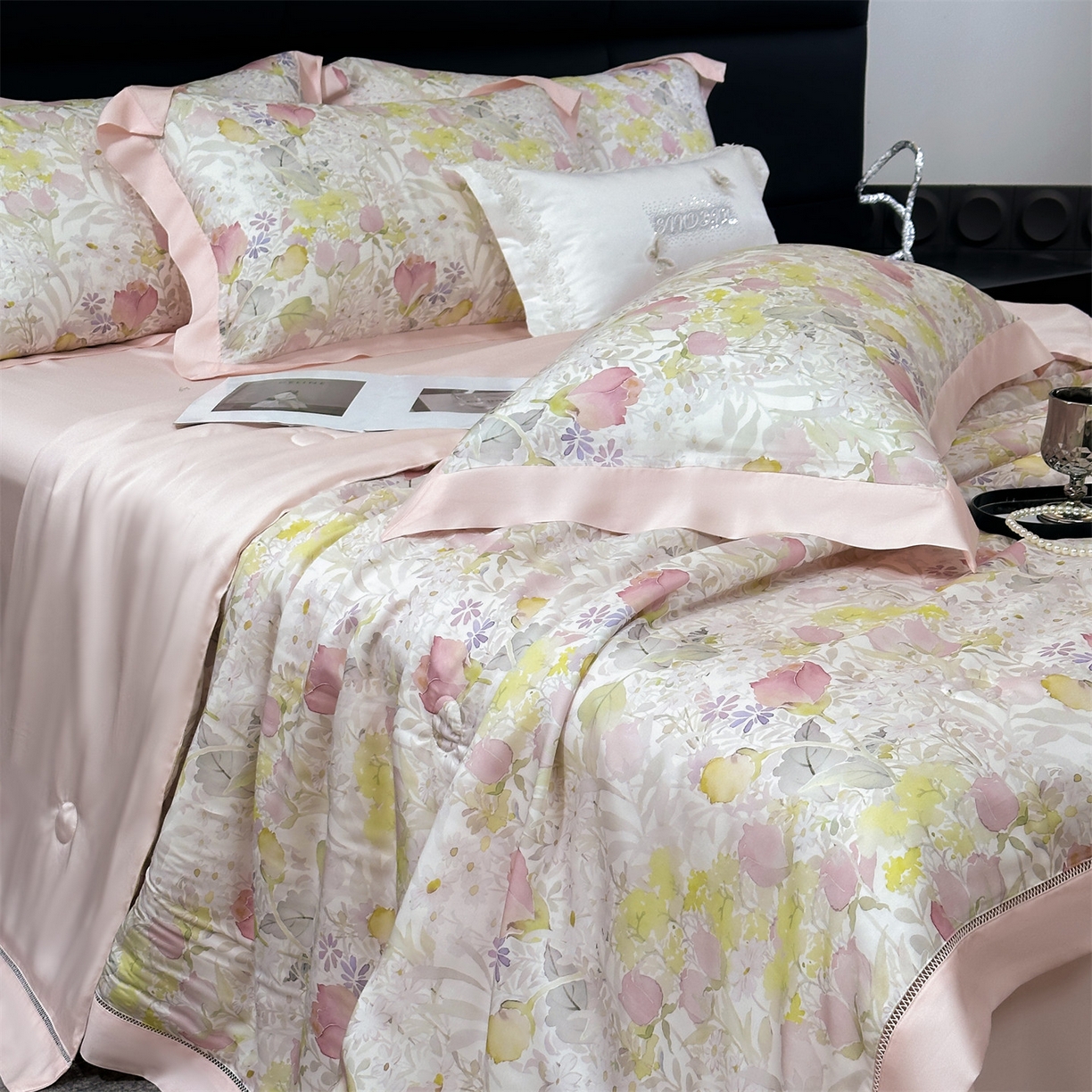 91家纺网 家纺一手货源 找家纺 （总）岚司羽 2026春夏新款50天丝夏被四件套夏凉被空调被系列