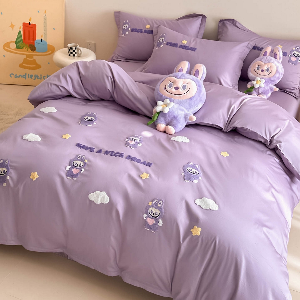 91家纺网 家纺一手货源 找家纺 （总）润锦云 2026新款卡通款-A类全棉纯棉毛巾绣四件套