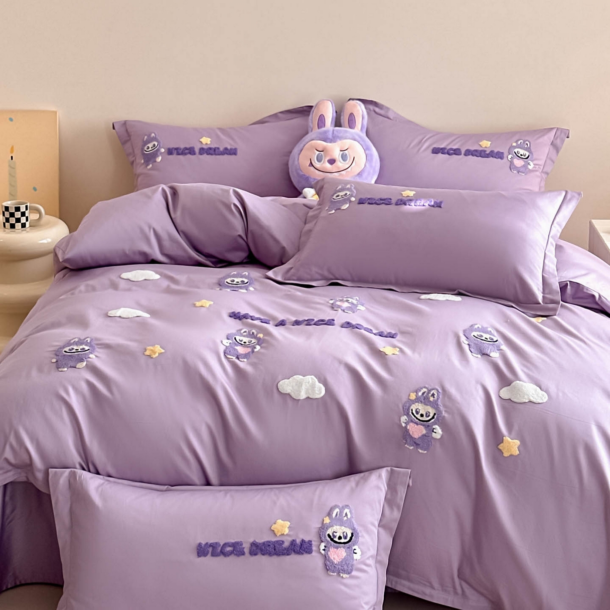 91家纺网 家纺一手货源 找家纺 （总）润锦云 2026新款卡通款-A类全棉纯棉毛巾绣四件套