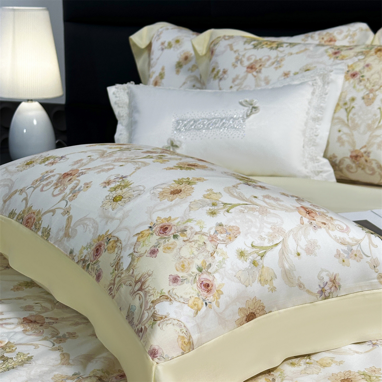 91家纺网 家纺一手货源 找家纺 岚司羽 2026春夏新款50天丝夏被四件套夏凉被空调被系列 金绮