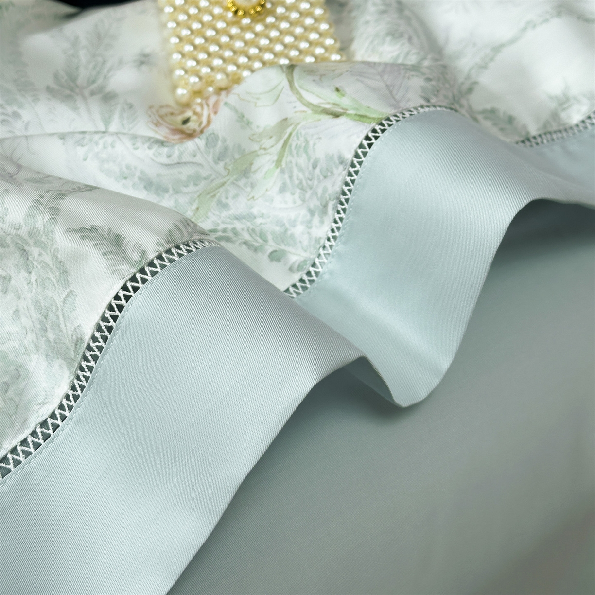 91家纺网 家纺一手货源 找家纺 岚司羽 2026春夏新款50天丝夏被四件套夏凉被空调被系列 花朝