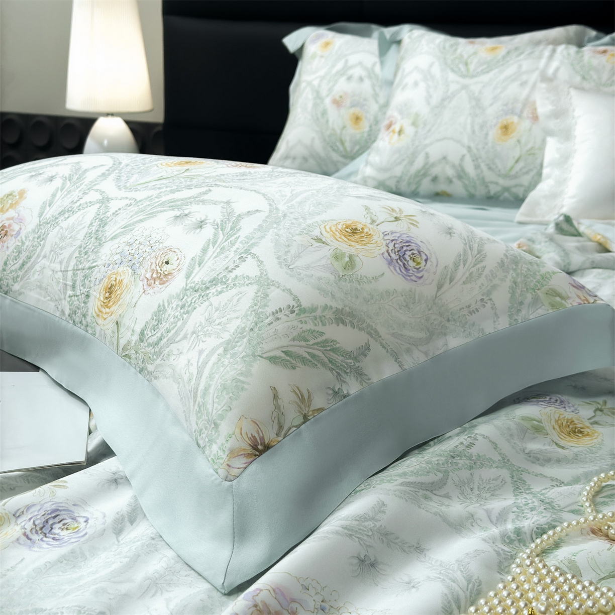 91家纺网 家纺一手货源 找家纺 岚司羽 2026春夏新款50天丝夏被四件套夏凉被空调被系列 花朝