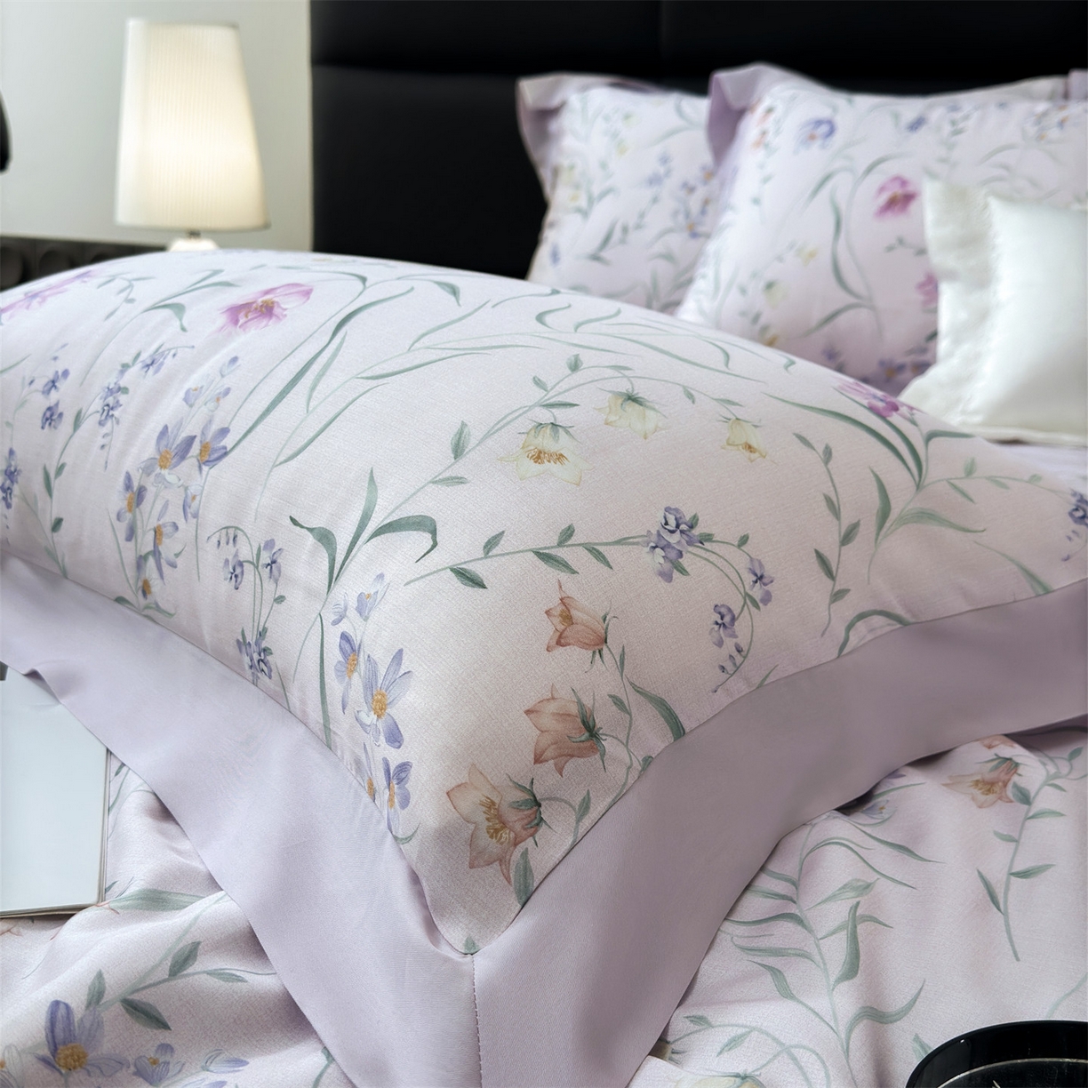 91家纺网 家纺一手货源 找家纺 岚司羽 2026春夏新款50天丝夏被四件套夏凉被空调被系列 花间春晓 粉