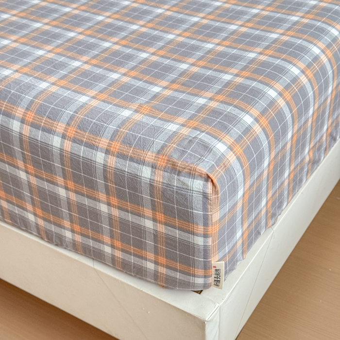 91家纺网 家纺一手货源 找家纺 佑佳家纺 2026新款全棉色织水洗棉四件套 洛林-灰