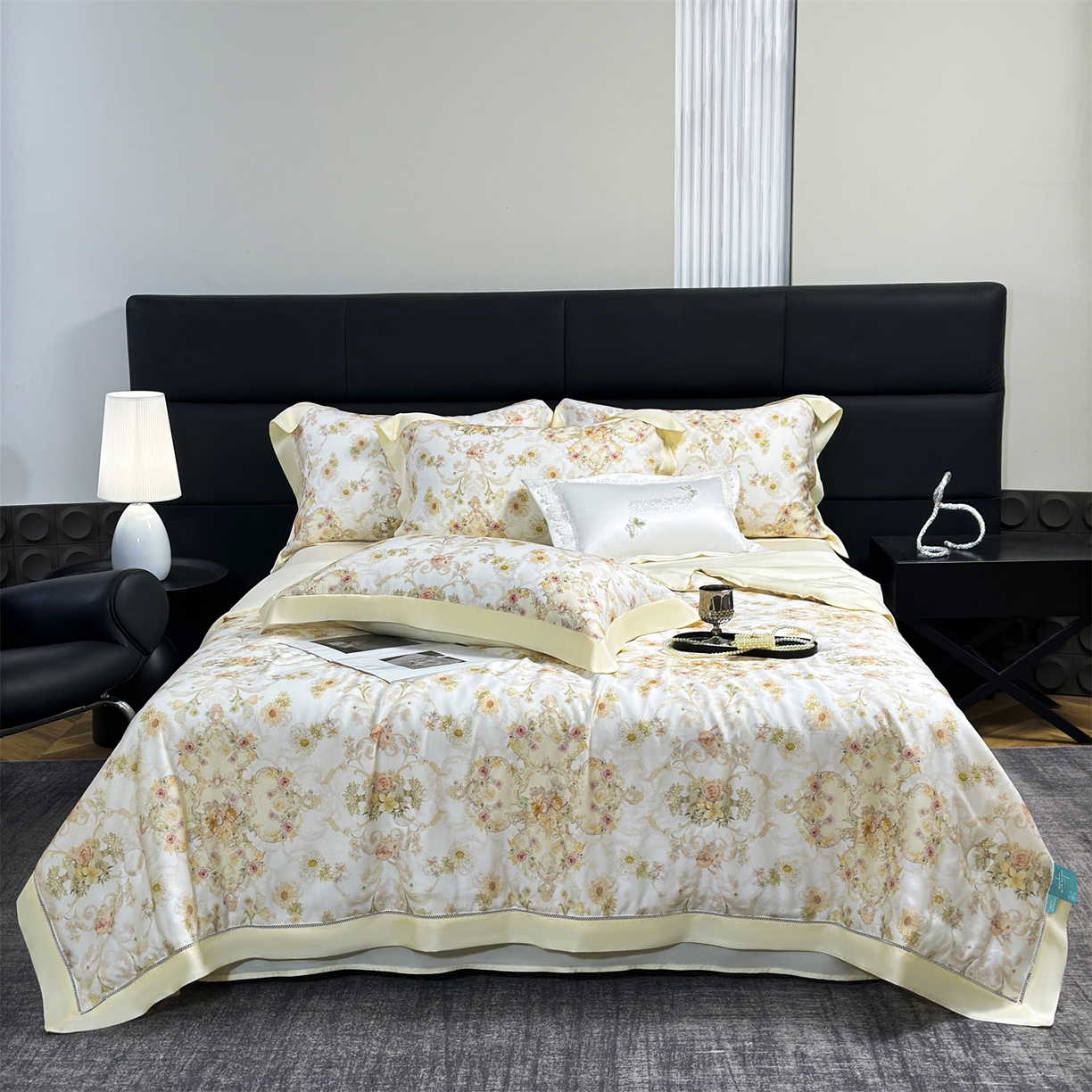 91家纺网 家纺一手货源 找家纺 岚司羽 2026春夏新款50天丝夏被四件套夏凉被空调被系列 金绮