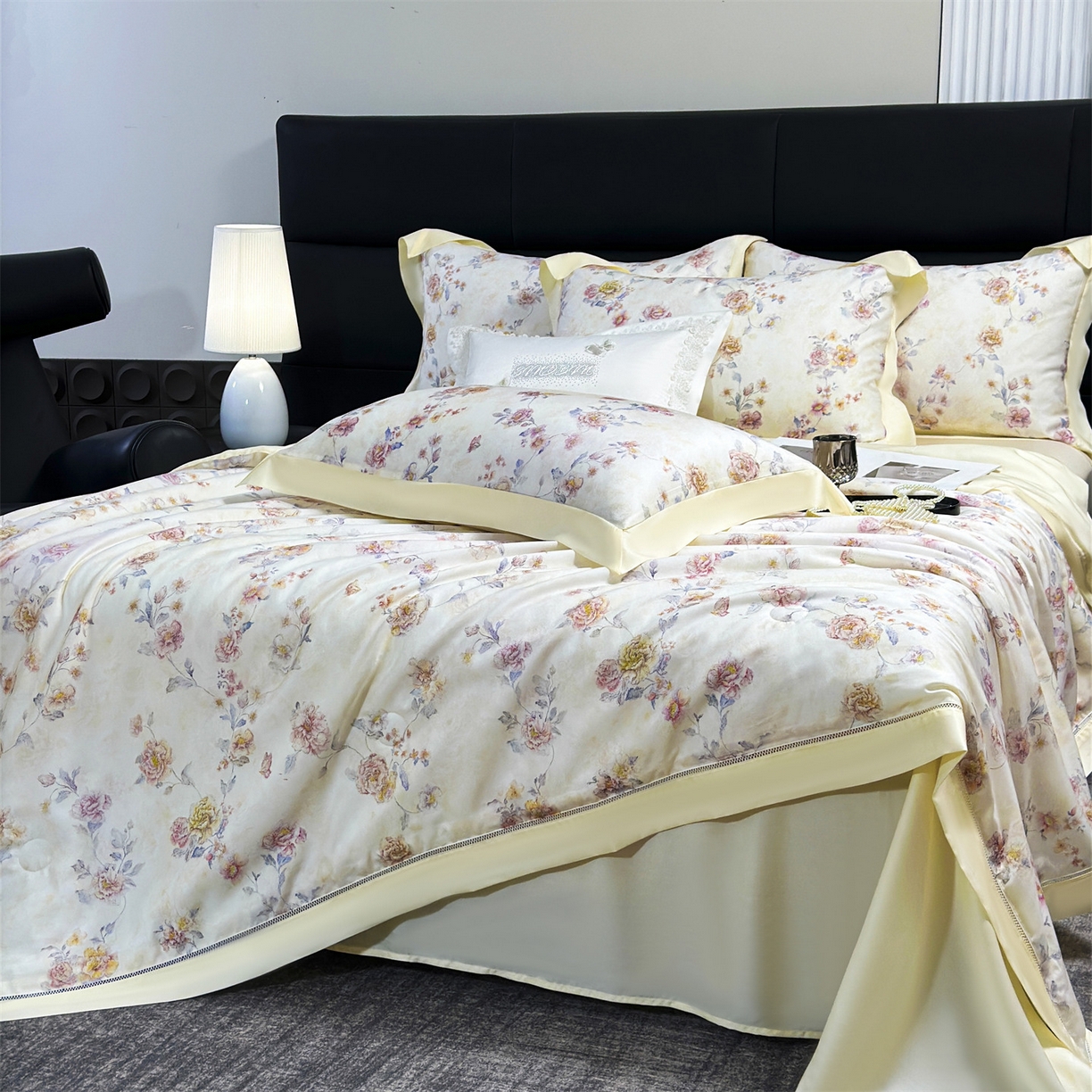 91家纺网 家纺一手货源 找家纺 岚司羽 2026春夏新款50天丝夏被四件套夏凉被空调被系列 星野