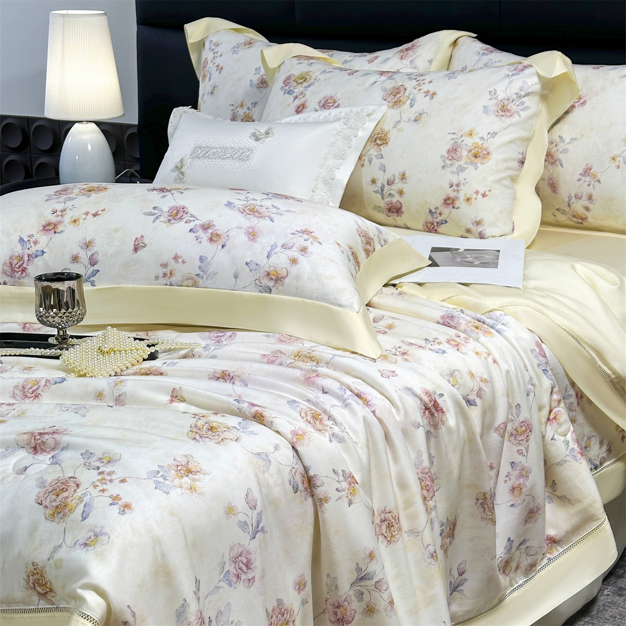 91家纺网 家纺一手货源 找家纺 岚司羽 2026春夏新款50天丝夏被四件套夏凉被空调被系列 星野