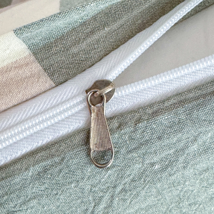 91家纺网 家纺一手货源 找家纺 佑佳家纺 2026新款全棉色织水洗棉四件套 绿大格