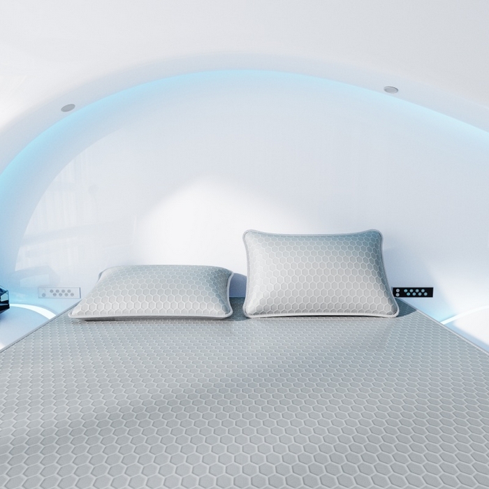 91家纺网 家纺一手货源 找家纺 福来临家纺 2026新款蜂窝科技凉感席-床笠款 蜂窝款-浅灰床笠款