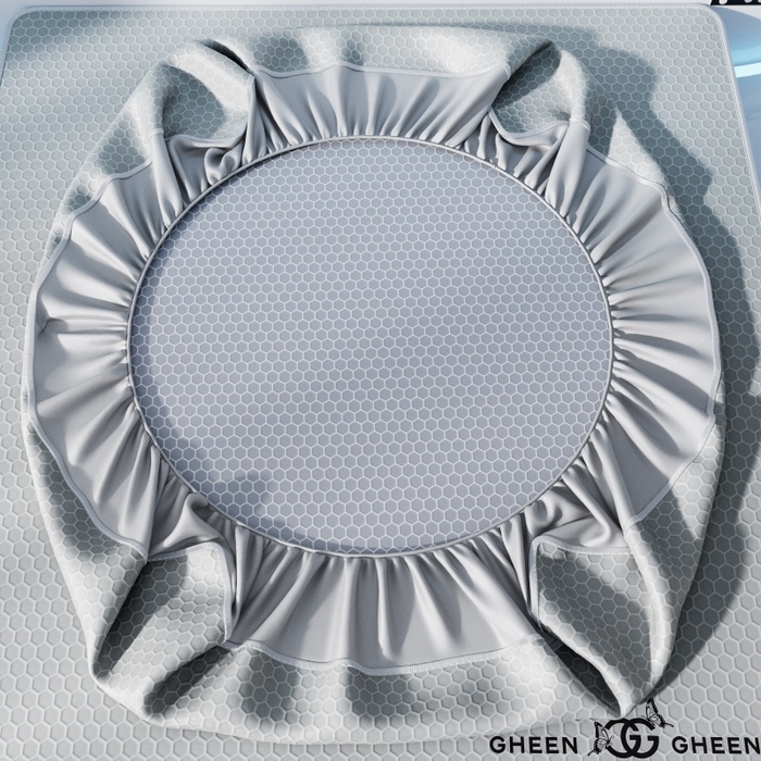 91家纺网 家纺一手货源 找家纺 福来临家纺 2026新款蜂窝科技凉感席-床笠款 蜂窝款-浅灰床笠款