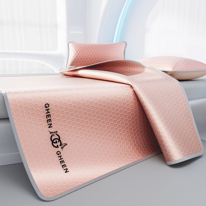 91家纺网 家纺一手货源 找家纺 福来临家纺 2026新款蜂窝科技凉感席-床笠款 蜂窝款-玉色床笠款