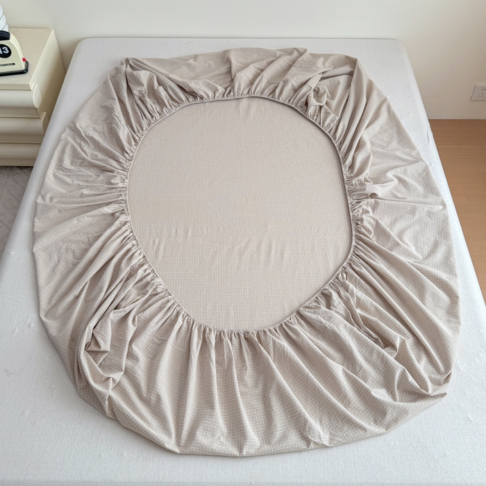 91家纺网 家纺一手货源 找家纺 佑佳家纺 2026新款全棉色织水洗棉四件套 米小格