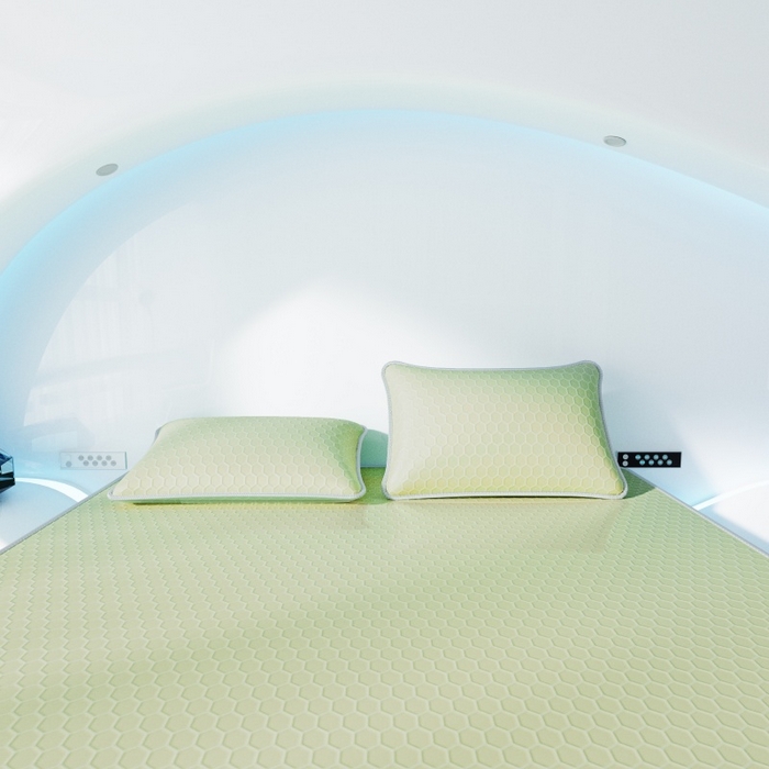 91家纺网 家纺一手货源 找家纺 福来临家纺 2026新款蜂窝科技凉感席-床笠款 蜂窝款-绿色床笠款