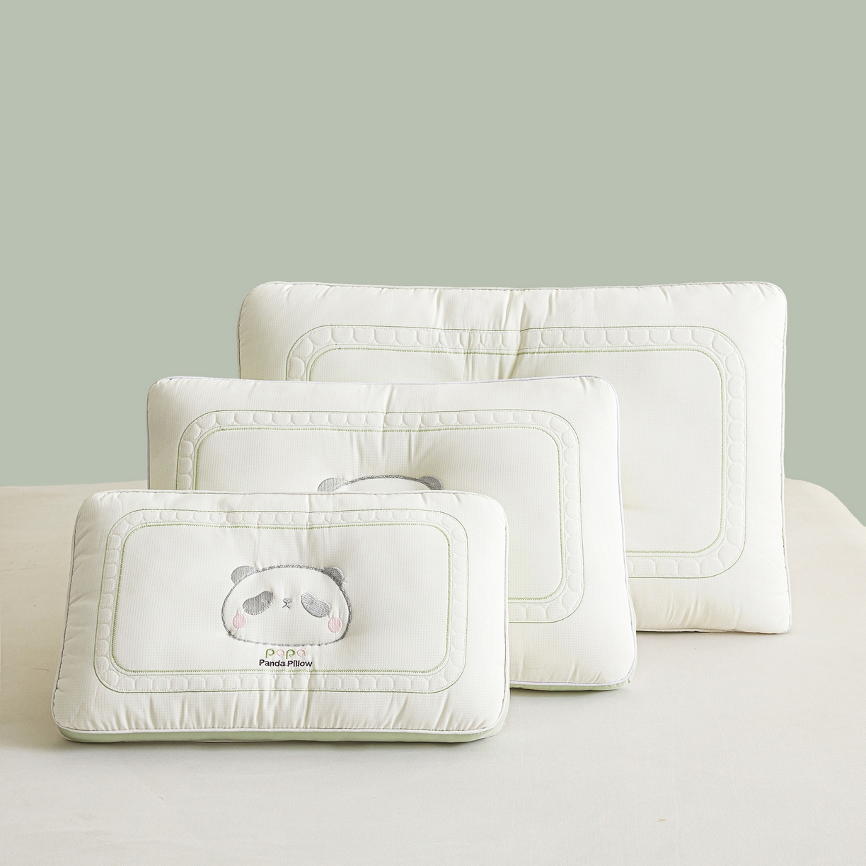 91家纺网 家纺一手货源 找家纺 （总）小桃姐家纺 2025新款Papa熊猫刺绣定型枕枕头枕芯