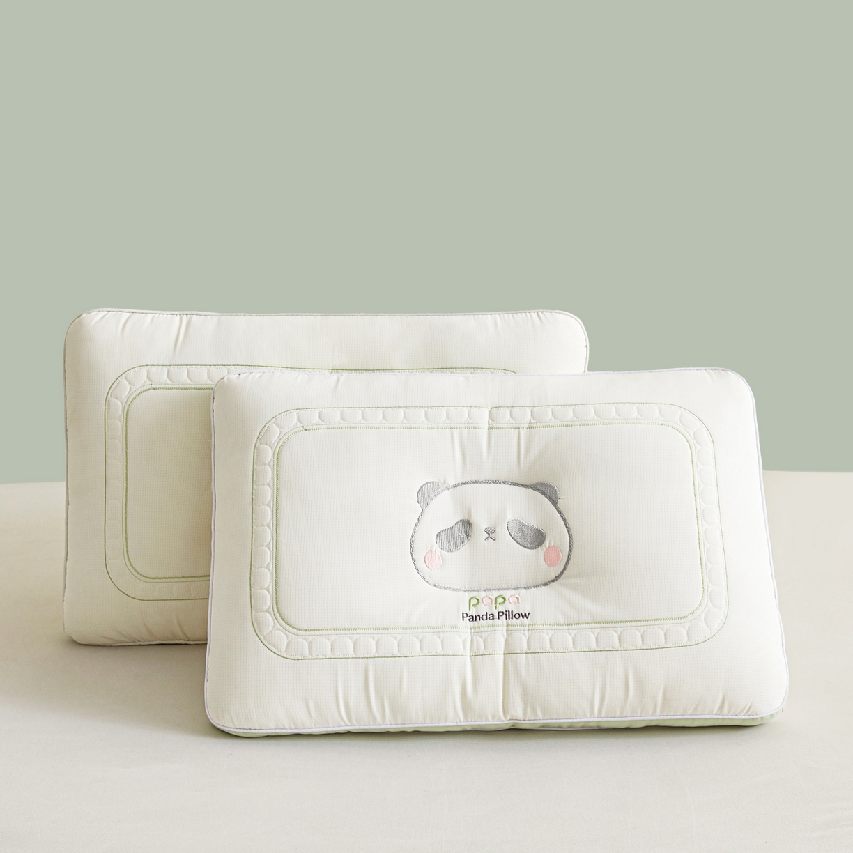 91家纺网 家纺一手货源 找家纺 （总）小桃姐家纺 2025新款Papa熊猫刺绣定型枕枕头枕芯