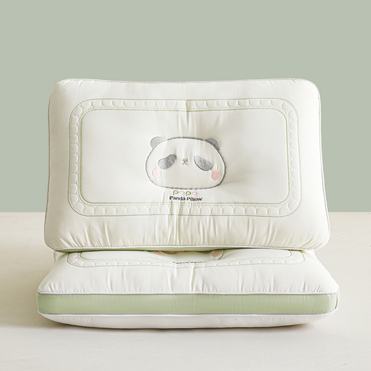 91家纺网 家纺一手货源 找家纺 （总）小桃姐家纺 2025新款Papa熊猫刺绣定型枕枕头枕芯