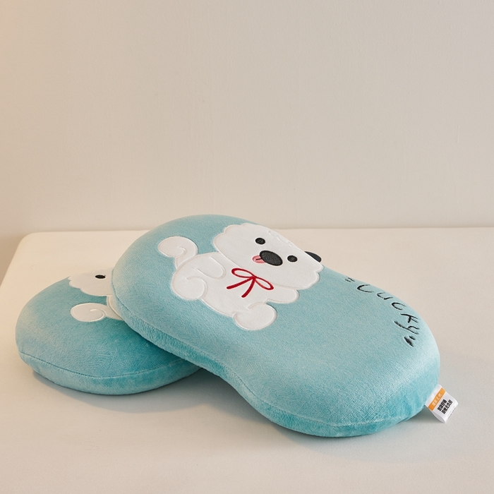 91家纺网 家纺一手货源 找家纺 小桃姐家纺 2025新款可爱卡通儿童猫肚枕学生幼儿园卡通记忆棉枕头枕芯 Lucky羊咩咩记忆枕-蓝