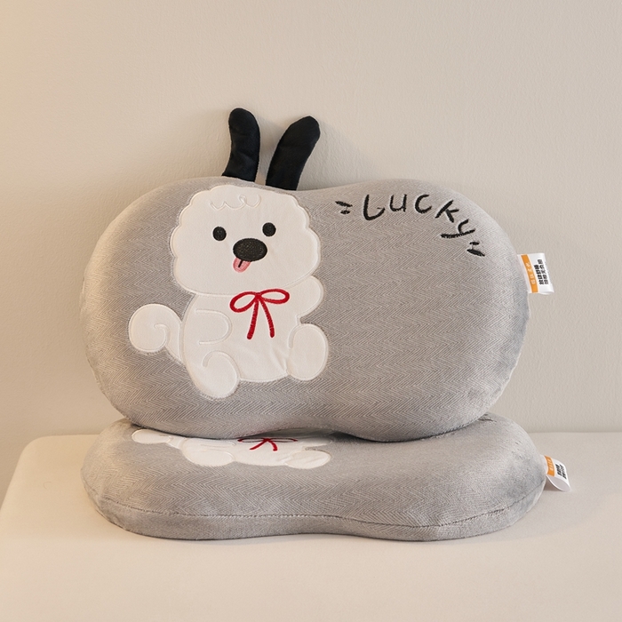 小桃姐家纺 2025新款可爱卡通儿童猫肚枕学生幼儿园卡通记忆棉枕头枕芯 Lucky羊咩咩记忆枕-灰