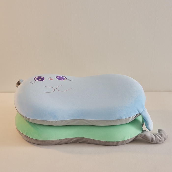 91家纺网 家纺一手货源 找家纺 小桃姐家纺 2025新款可爱卡通儿童猫肚枕学生幼儿园卡通记忆棉枕头枕芯 组合图仅供展示不可下单