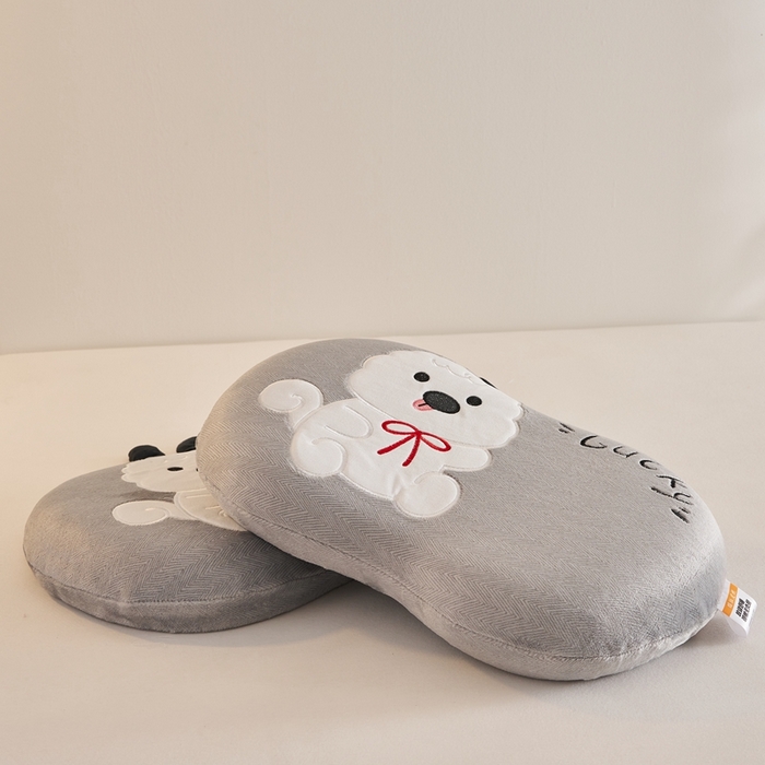 91家纺网 家纺一手货源 找家纺 小桃姐家纺 2025新款可爱卡通儿童猫肚枕学生幼儿园卡通记忆棉枕头枕芯 Lucky羊咩咩记忆枕-灰