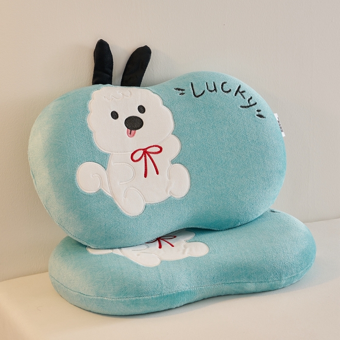 91家纺网 家纺一手货源 找家纺 小桃姐家纺 2025新款可爱卡通儿童猫肚枕学生幼儿园卡通记忆棉枕头枕芯 Lucky羊咩咩记忆枕-蓝