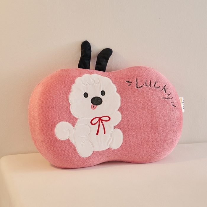 91家纺网 家纺一手货源 找家纺 小桃姐家纺 2025新款可爱卡通儿童猫肚枕学生幼儿园卡通记忆棉枕头枕芯 Lucky羊咩咩记忆枕-粉