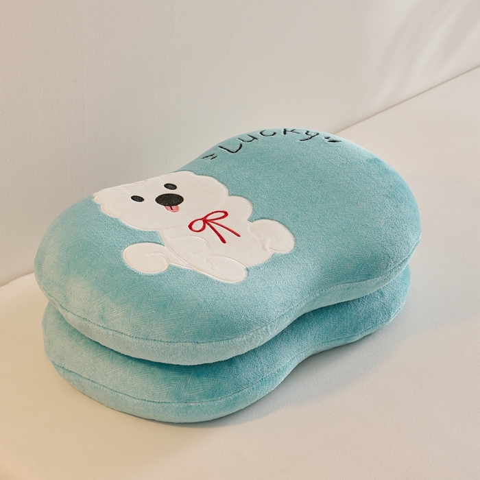 91家纺网 家纺一手货源 找家纺 小桃姐家纺 2025新款可爱卡通儿童猫肚枕学生幼儿园卡通记忆棉枕头枕芯 Lucky羊咩咩记忆枕-蓝