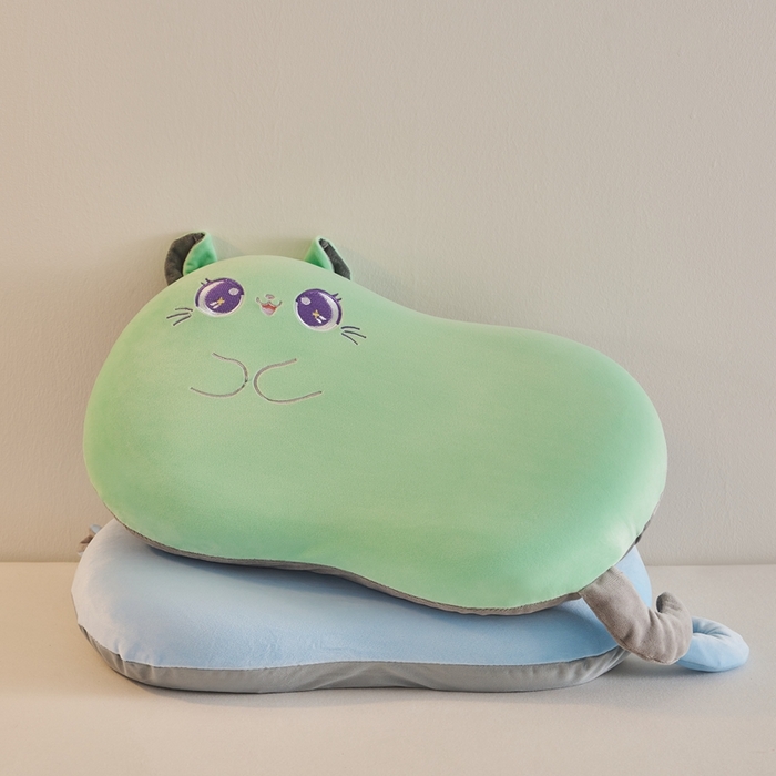 91家纺网 家纺一手货源 找家纺 小桃姐家纺 2025新款可爱卡通儿童猫肚枕学生幼儿园卡通记忆棉枕头枕芯 组合图仅供展示不可下单