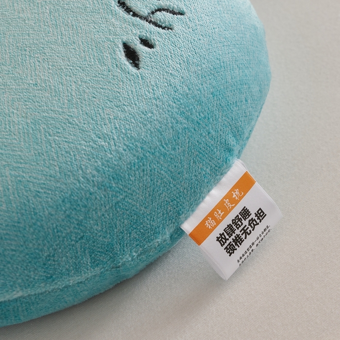 91家纺网 家纺一手货源 找家纺 小桃姐家纺 2025新款可爱卡通儿童猫肚枕学生幼儿园卡通记忆棉枕头枕芯 Lucky羊咩咩记忆枕-蓝