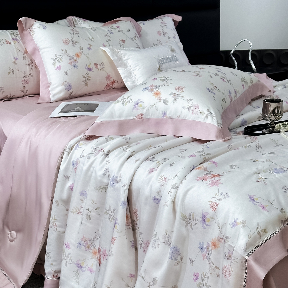 91家纺网 家纺一手货源 找家纺 （总）岚司羽 2026春夏新款50天丝夏被四件套夏凉被空调被系列