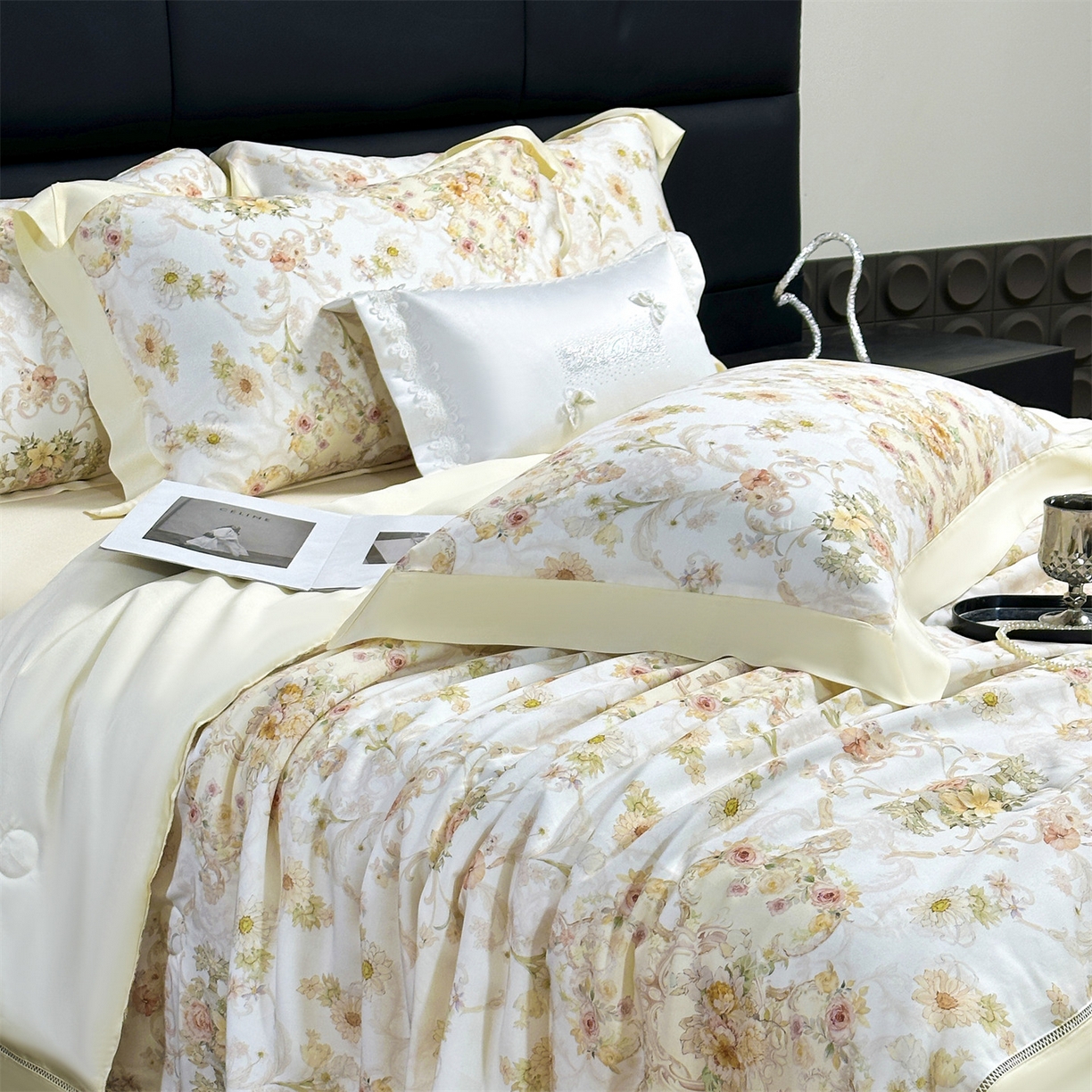 岚司羽 2026春夏新款50天丝夏被四件套夏凉被空调被系列 金绮