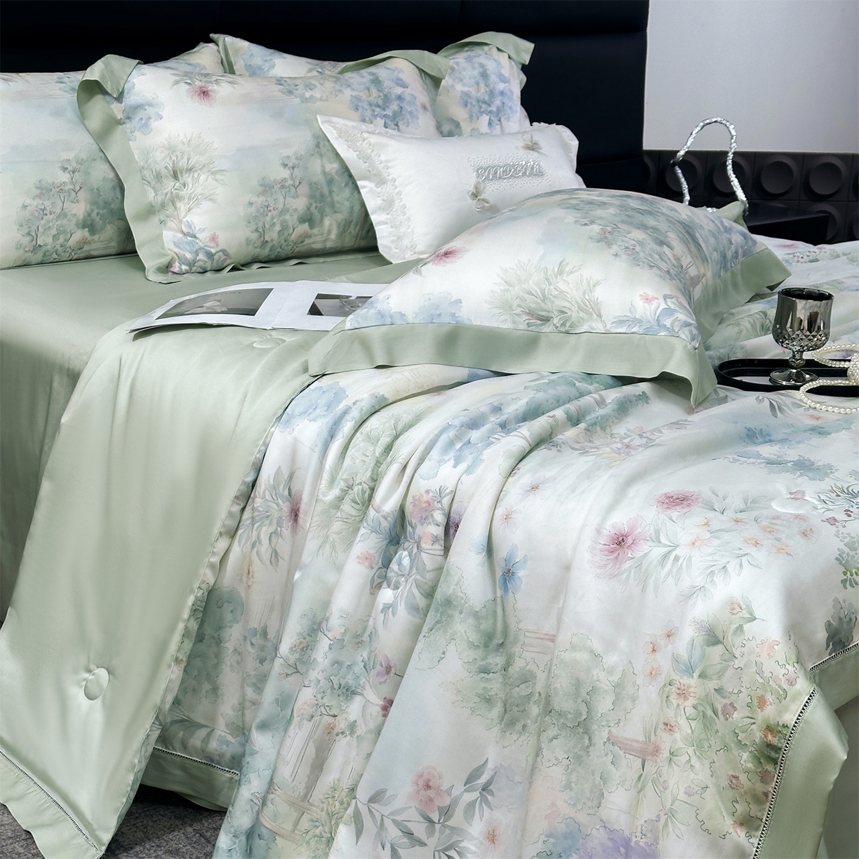 91家纺网 家纺一手货源 找家纺 （总）岚司羽 2026春夏新款50天丝夏被四件套夏凉被空调被系列