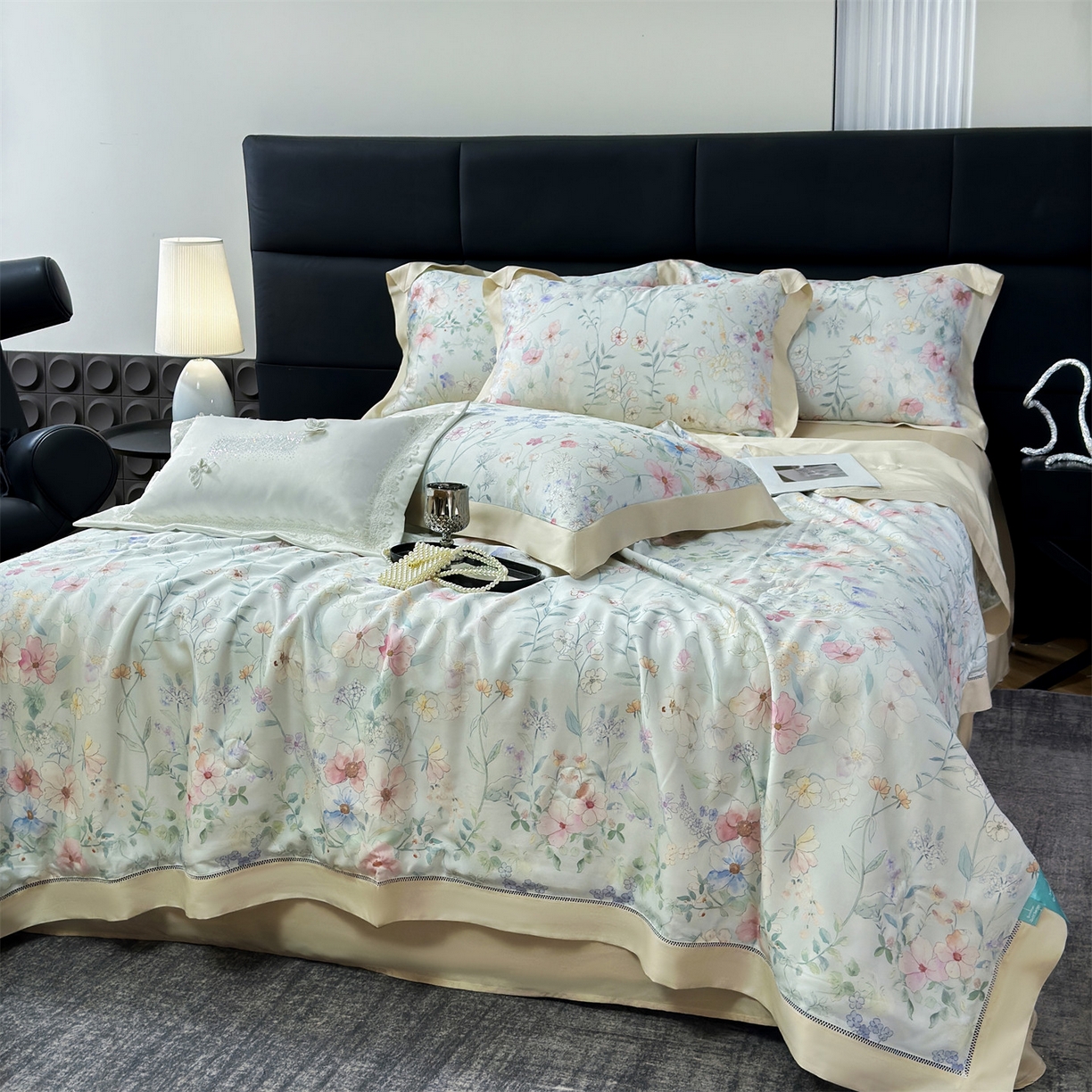 91家纺网 家纺一手货源 找家纺 （总）岚司羽 2026春夏新款50天丝夏被四件套夏凉被空调被系列