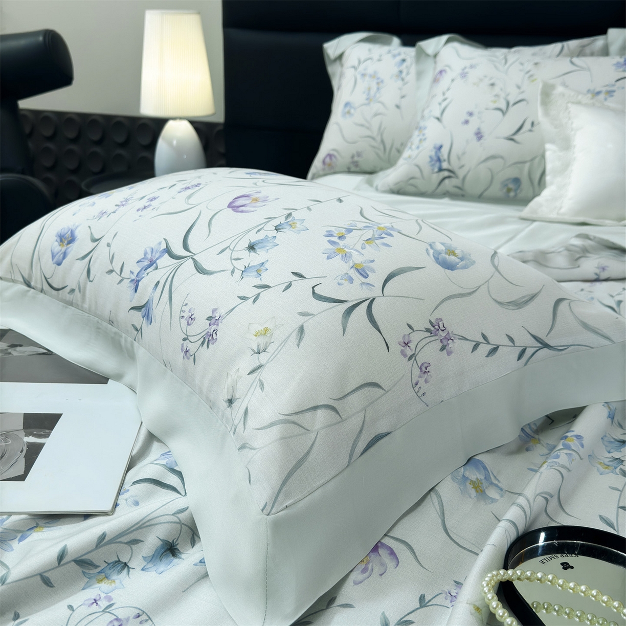 91家纺网 家纺一手货源 找家纺 岚司羽 2026春夏新款50天丝夏被四件套夏凉被空调被系列 兰时