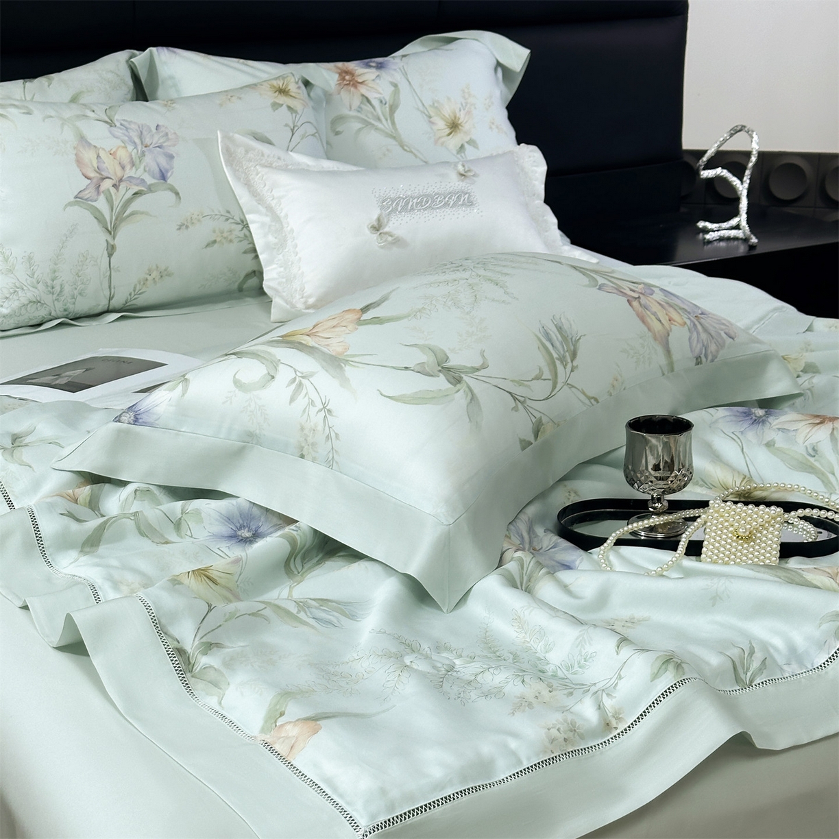 91家纺网 家纺一手货源 找家纺 岚司羽 2026春夏新款50天丝夏被四件套夏凉被空调被系列 沐慕