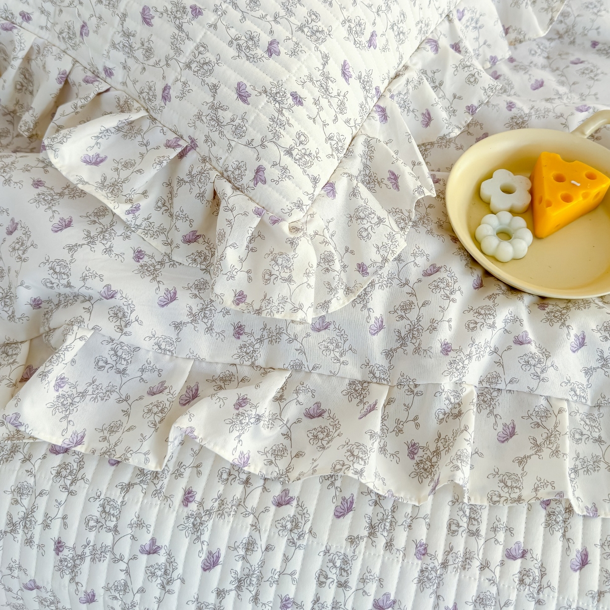 91家纺网 家纺一手货源 找家纺 归属 2026春夏新款古法仿棉床盖夏被四件套夏凉被空调被系列 花间彩蝶