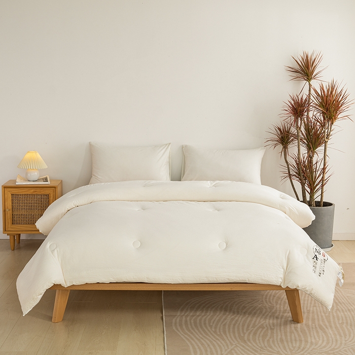 91家纺网 家纺一手货源 找家纺 迪梵家纺 2026新款A类针织棉原棉大豆被春秋被冬被被子被芯夏被 原棉白