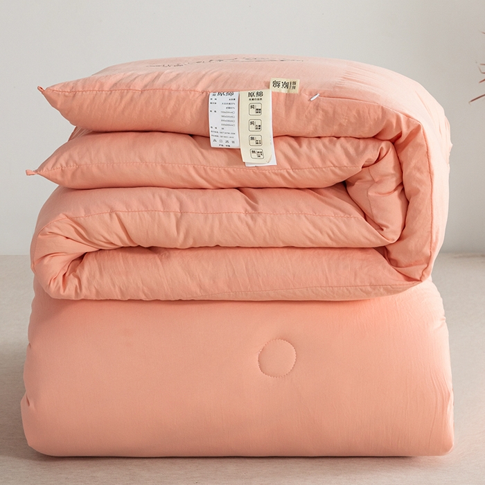 91家纺网 家纺一手货源 找家纺 迪梵家纺 2026新款A类针织棉原棉大豆被春秋被冬被被子被芯夏被 原棉粉玉