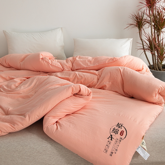 91家纺网 家纺一手货源 找家纺 迪梵家纺 2026新款A类针织棉原棉大豆被春秋被冬被被子被芯夏被 原棉粉玉