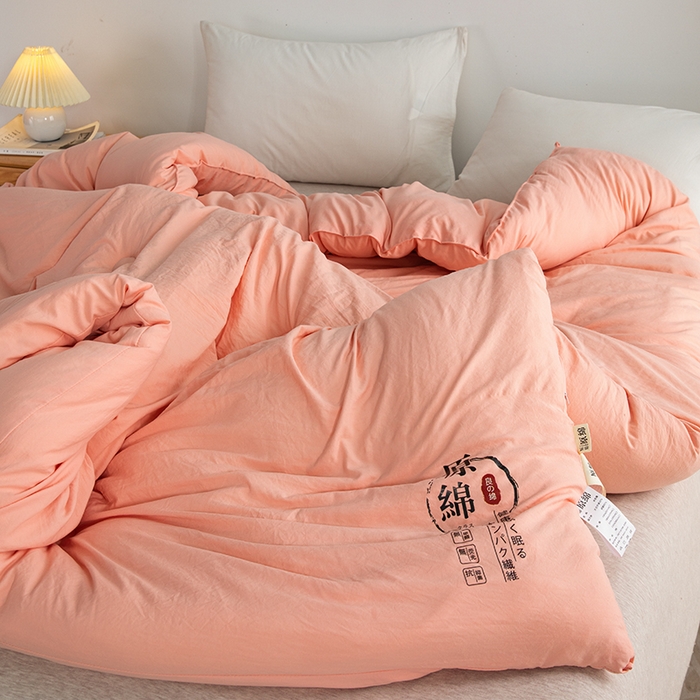 91家纺网 家纺一手货源 找家纺 迪梵家纺 2026新款A类针织棉原棉大豆被春秋被冬被被子被芯夏被 原棉粉玉