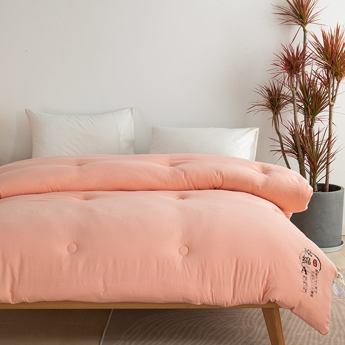 91家纺网 家纺一手货源 找家纺 迪梵家纺 2026新款A类针织棉原棉大豆被春秋被冬被被子被芯夏被 原棉粉玉