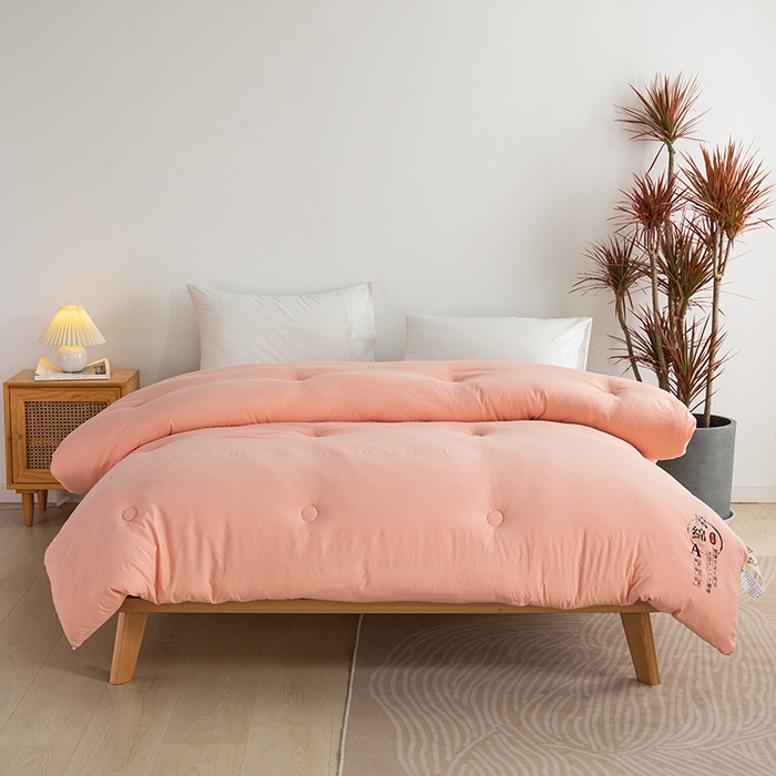 91家纺网 家纺一手货源 找家纺 迪梵家纺 2026新款A类针织棉原棉大豆被春秋被冬被被子被芯夏被 原棉粉玉