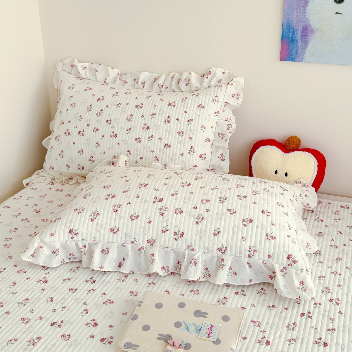 91家纺网 家纺一手货源 找家纺 归属 2026春夏新款古法仿棉床盖夏被四件套夏凉被空调被系列 花开半夏