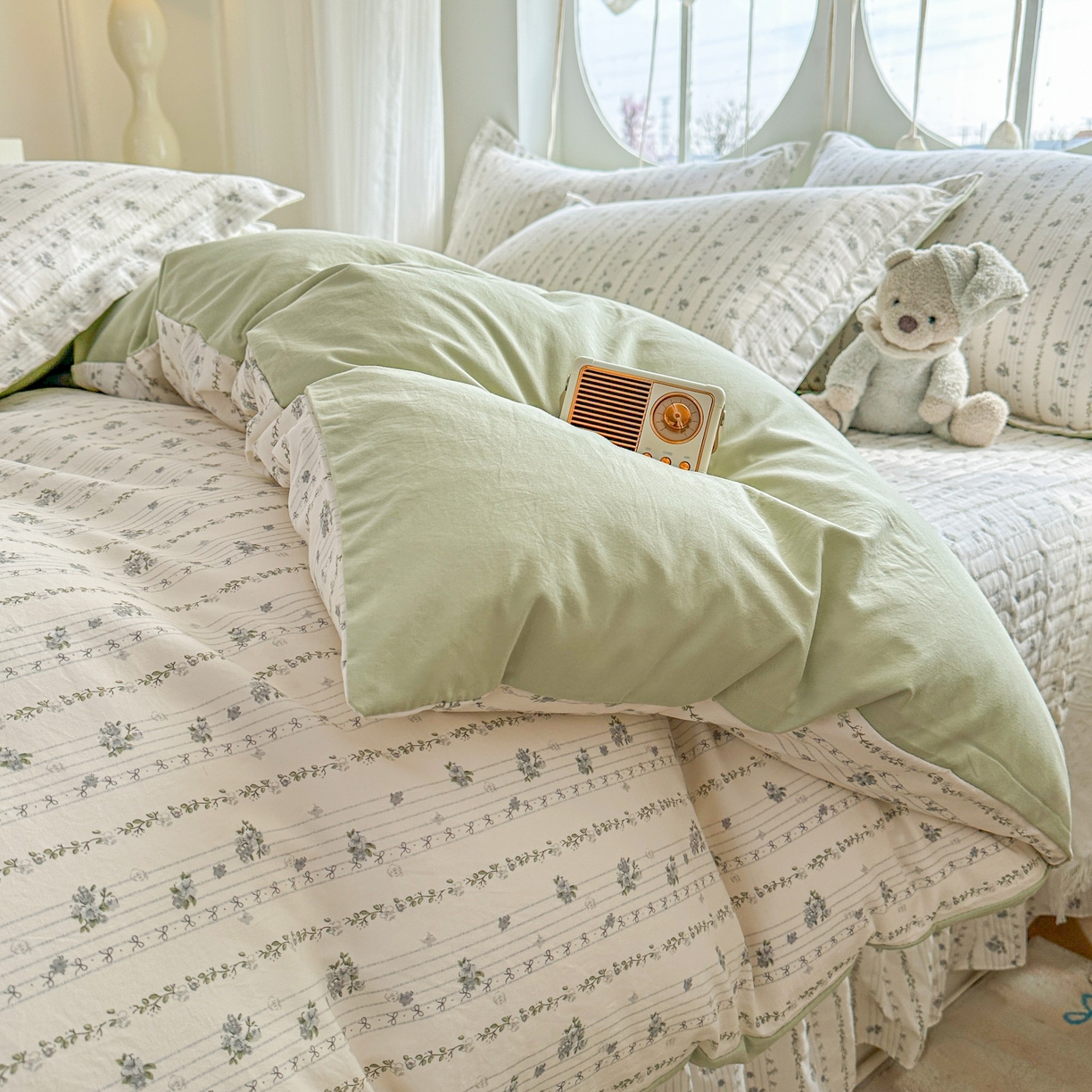 91家纺网 家纺一手货源 找家纺 花满路 2026新款床盖四件套 山野之藤