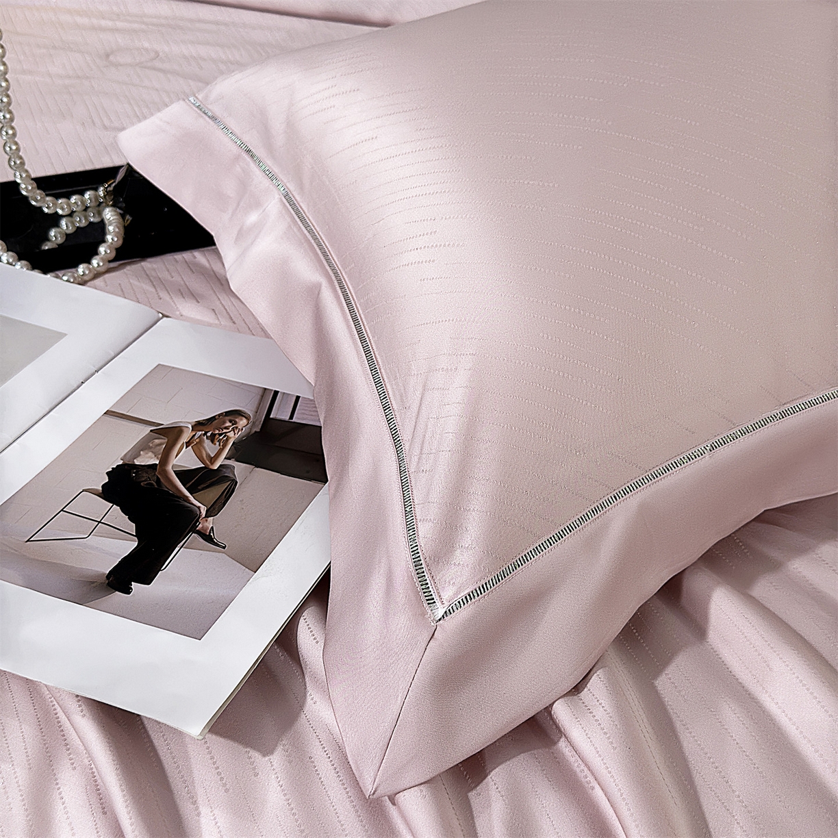 91家纺网 家纺一手货源 找家纺 （总）岚司羽 2026春夏新款天丝棉银丝提花夏被四件套夏凉被空调被