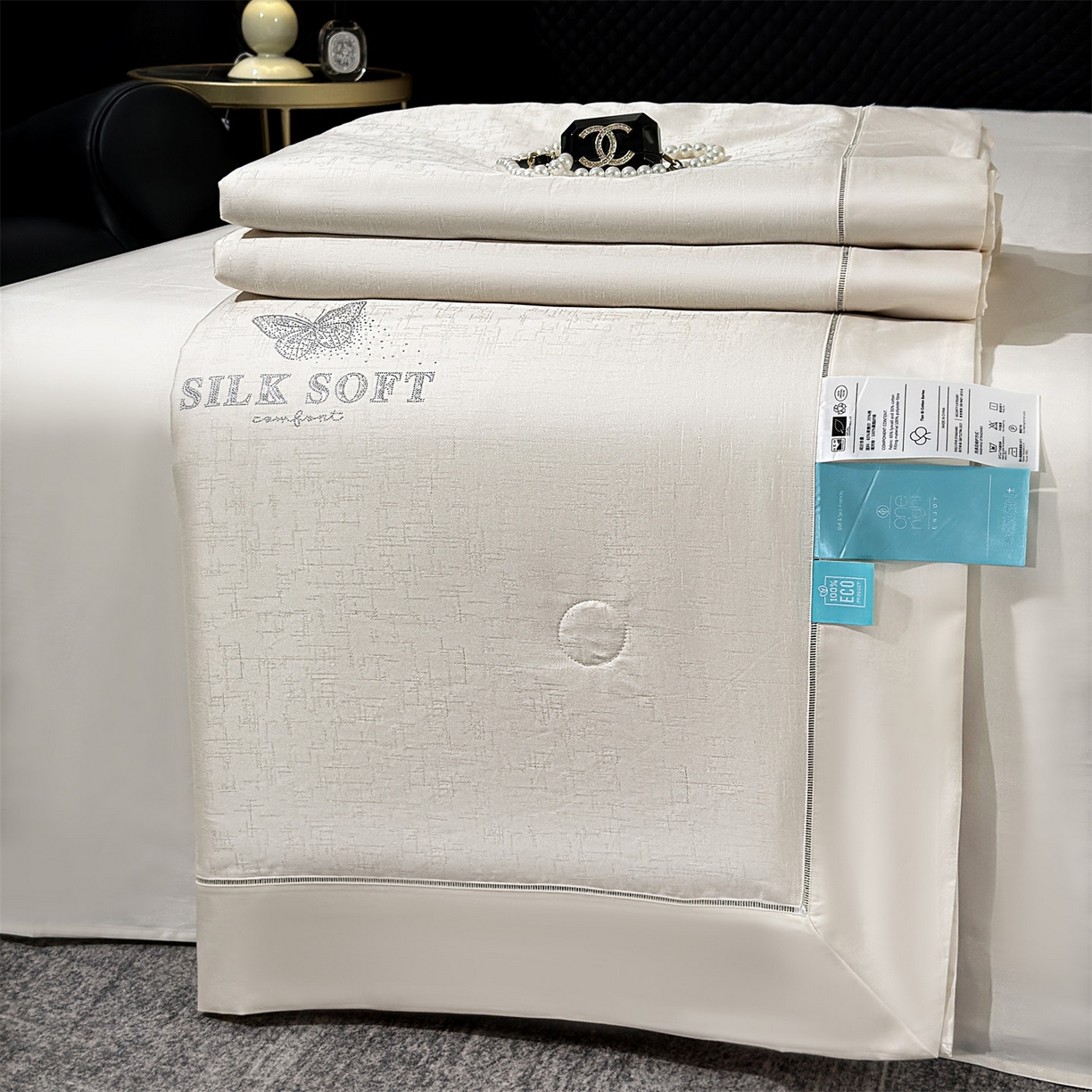 91家纺网 家纺一手货源 找家纺 （总）岚司羽 2026春夏新款天丝棉银丝提花夏被四件套夏凉被空调被